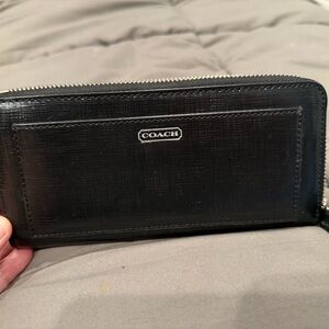 Coach Black Textured Wallet